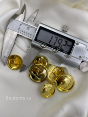 Пуговицы золотистые с логотипом ВЛНТ