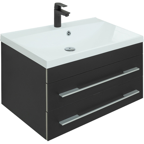 Aquanet 272427 Тумба Верона 75 New цв.черный матовый (272427)