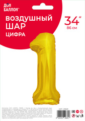 К 34''/86 см, Цифра ЭКО, Золото, 
