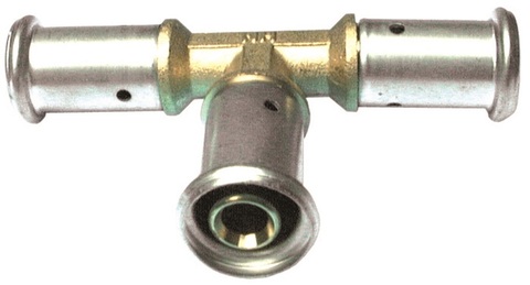 Henco тройник пресс 26х20х26 мм переходной для металлопластиковых труб (10P-262026)