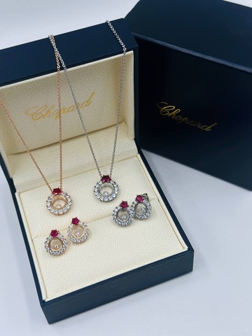 Комплект серьги и кулон Chopard VGOLD