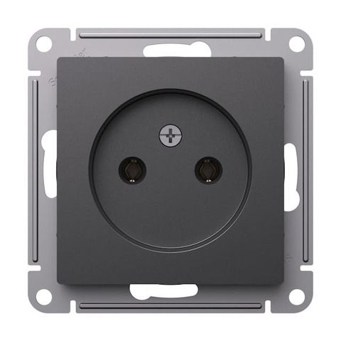 Розетка без заземления, 16А. Цвет Базальт. Schneider Electric AtlasDesign. ATN001441
