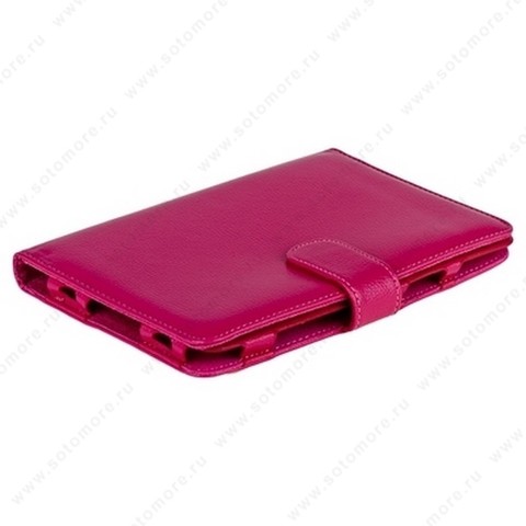 Чехол-книжка для Samsung Galaxy Tab 7.0 Plus P6200/ P6210 пурпурный с заклепкой