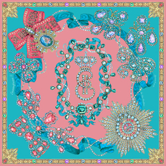 Платок «Драгоценности Екатерины Великой» 100% шёлк