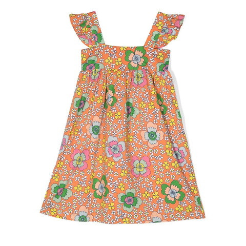 Платье Stella McCartney Kids Floral Print Orange