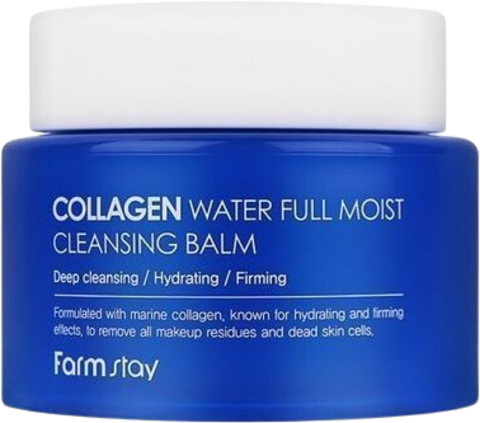 Farmstay Collagen Бальзам успокаивающий очищающий гидрофильный Collagen Water Full Moist Cleansing Balm