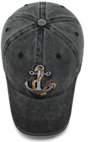 Картинка кепка Skully Wear baseball cap ancor black - 6