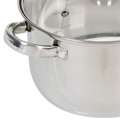 Кастрюля нерж, 3.9 л, с крыш, крышка стекло, DNN3, SD-A17-20