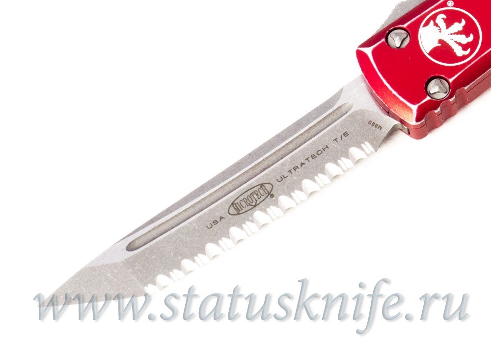 Нож Microtech Ultratech 123-12DRD Distressed Red Tanto Serrated