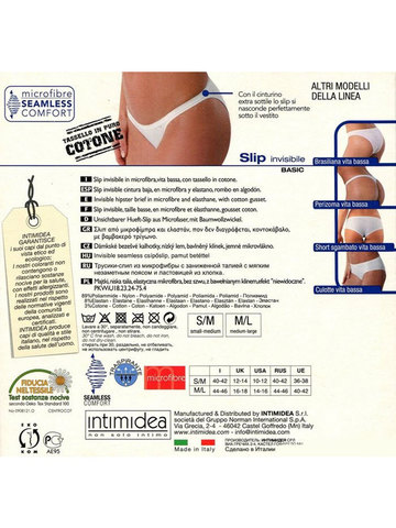Slip Invisibile Vita Bassa Intimidea
