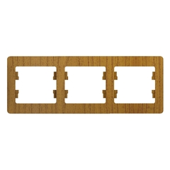 Schneider Electric Glossa Дерево Дуб Рамка 3-местная горизонтальная IP20 скрытая установка GSL000503