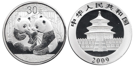 Жетон Китайская панда. Китай. 2009 год. PROOF