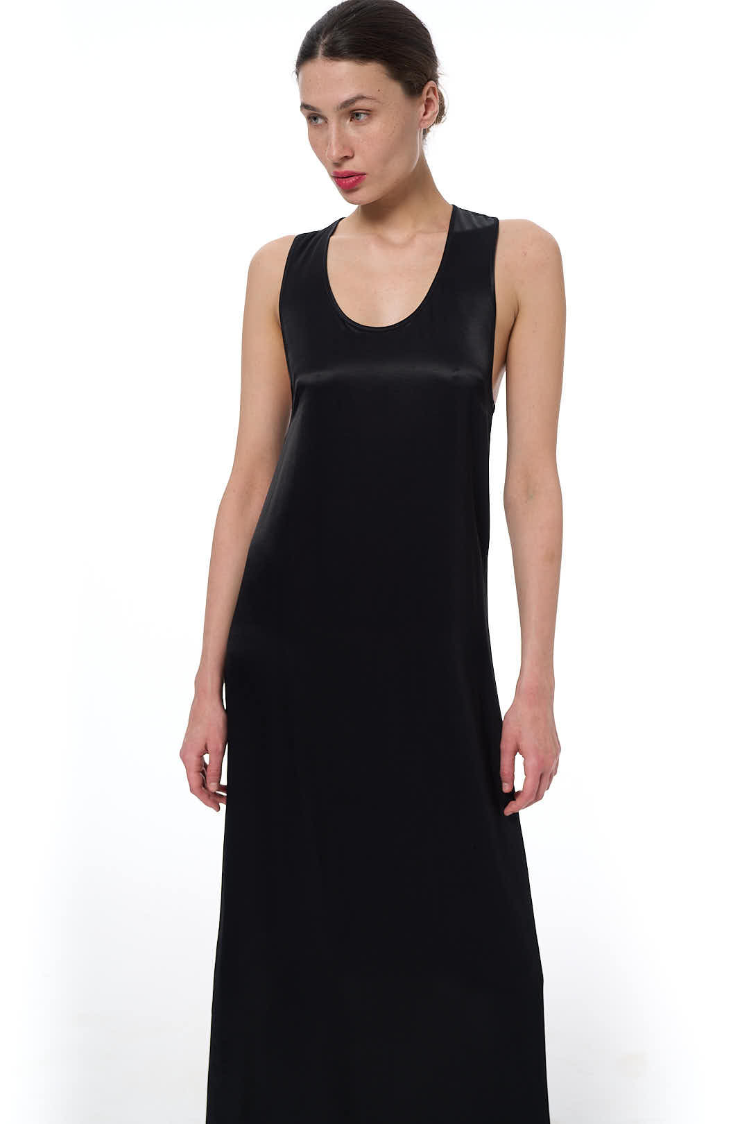 Платье-майка 2.0 из вискозного шелка, черный