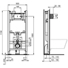 Ideal Standart RE881202 Промо-комплект 2.0 , состоящий из: K881201 EUROVIT Rimless Безободковый (технология Cut Rimless) подвесной унитаз, с сидением и крышкой с функцией плавного закрытия E131801; R046367 PROSYS 2.0 Встраиваемая инсталляция для монт