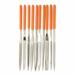 Набор надфилей КОБАЛЬТ алмазных, 140х 50х3 мм, обрезиненные рукоятки (10 шт.) чехол (Арт. 790-151)