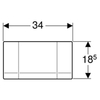 Смывная клавиша Geberit Highline, смыв/стоп, с креплением на винтах