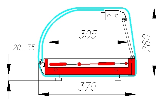 Витрина настольная POLUS A37 SM 1,5-1 (ВХСв-1,5 Carboma)