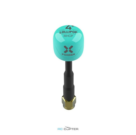 Антенна Foxeer Lollipop 4 Plus High Quality 5.8G 2.6dBi FPV Omni LDS Antenna LHCP straightMMCX teal PA1474