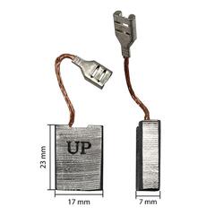 Щетка графитовая UNITED PARTS 7х17х23мм для HITACHI (аналог 999061) (10шт)