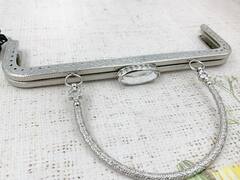 Застежка-фермуар пришивная, р. 20х6 см, серебро