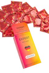 Презервативы EXPERT Hot Love с разогревающим эффектом - 12 шт.(+3 в подарок) - 