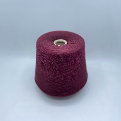 Бобинная пряжа (пр.Италия),1500м/100гр, 80%шерсть, 20%полиамид, цвет- Винный, арт.31552