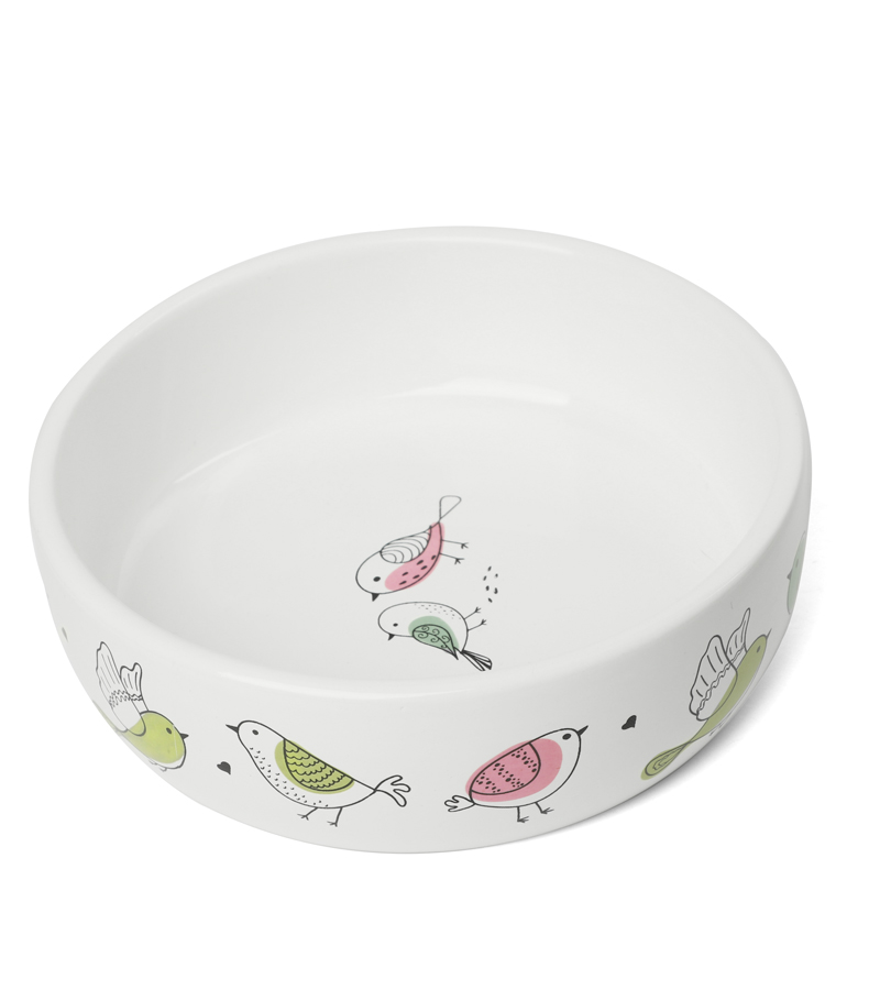 Миска керамическая "Птички", 0,35л, Triol