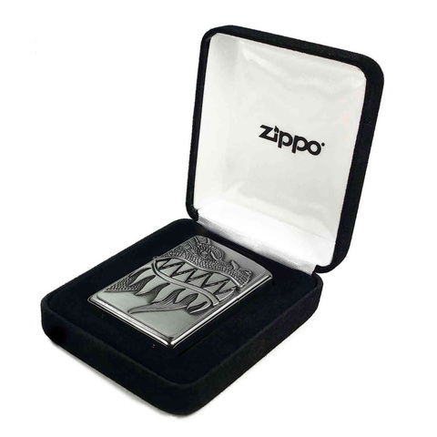 Зажигалка Zippo 200 Fire Breathing Dragon, латунь/сталь серебристая с покрытием Brushed Chrome123