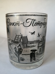 Кружка 300 мл стекло с видами Петербурга.