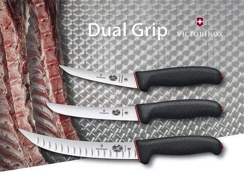 Нож кухонный Victorinox Fibrox Dual Grip разделочный, 200 mm  (5.7223.20D)