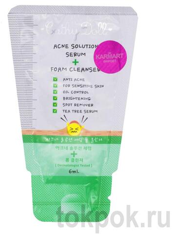 Пенка сыворотка для умывания Cathy Doll Acne Solution Serum Foam Cleanser, 6 мл