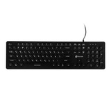 Клавиатура Оклик 420MRL черный USB slim Multimedia LED