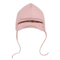 Шапочка утепленная из футера (пудра)