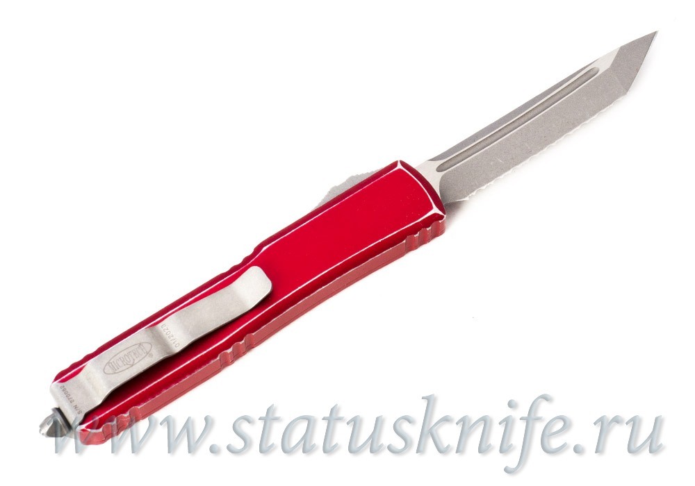Нож Microtech Ultratech 123-12DRD Distressed Red Tanto Serrated