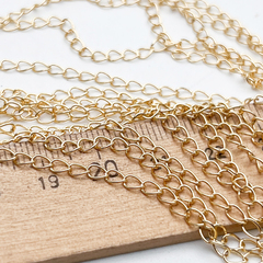 Цепочка, цвет золото, размер звена 3,8*2,8 мм, цена за отрезок 50 см