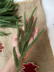 Набор травяных свисающих лапок елочки, мягкие, ампельное растение, искусственная зелень, рождественский декор 32 см, набор 15 шт.