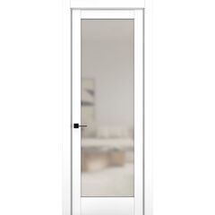 Купить Межкомнатная дверь керамик NC 8 снежный остеклённая