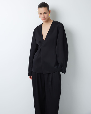 Жакет из шелка и вискозы Берберри черный