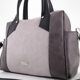 Сумка Саломея 603 мульти итальянский серо-черный