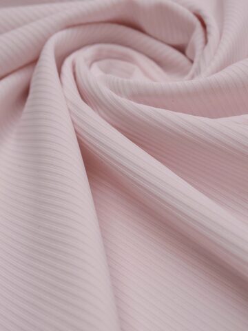 Микрофибра бельевая в рубчик матовая эластичная цвет светло-розовый метражом