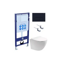 Aquatek SET Aquatek ЕВРОПА-017 4в1 SET Aquatek ЕВРОПА-017 4в1 (рама Aquatek Standard INS-0000012 с клавишей KDI-0000017 и крепежом KKI-0000002+унитаз AQ1901-00 с тонким сиденьем sc) фото