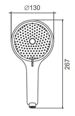 Душевая лейка 3-режима BELZ BS01 хром