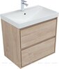 Aquanet 340168 Тумба с раковиной Милан 70 цв. дуб светлый (340168)
