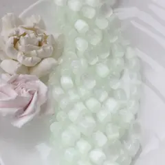 Селенит бусины, бочонок, светло-ментоловый, 12*9 мм, 1 нить, К004