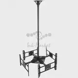Потолочный кронштейн ONKRONCPRO2L-4 чёрный
