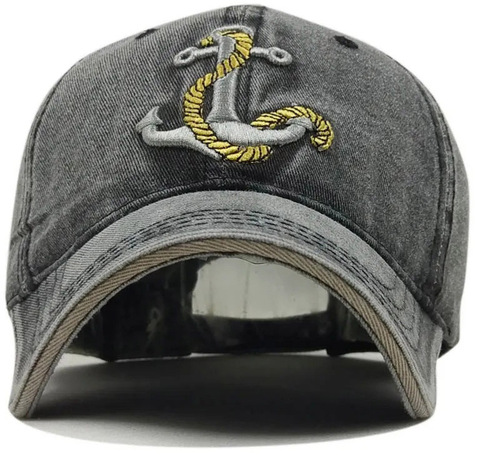 Картинка кепка Skully Wear baseball cap ancor black - 11