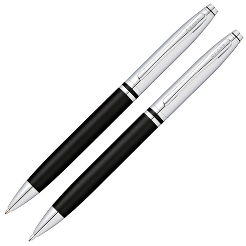 Набор подарочный Cross Avitar - Chrome Black, шариковая ручка + карандаш