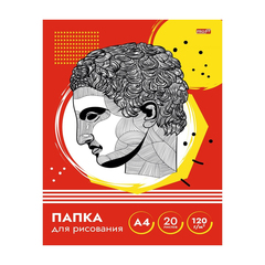 
          Папка для рисования Проф-Пресс, формат А4, 20 листов, офсет, серия "Античный профиль 2"
