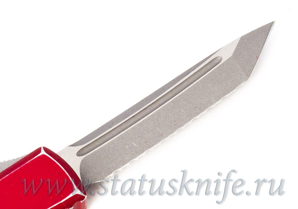 Нож Microtech Ultratech 123-12DRD Distressed Red Tanto Serrated
