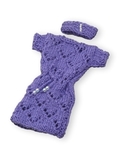 Вязаное платье - Фиолетовый. Одежда для кукол, пупсов и мягких игрушек.